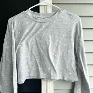 Heart print pajama top